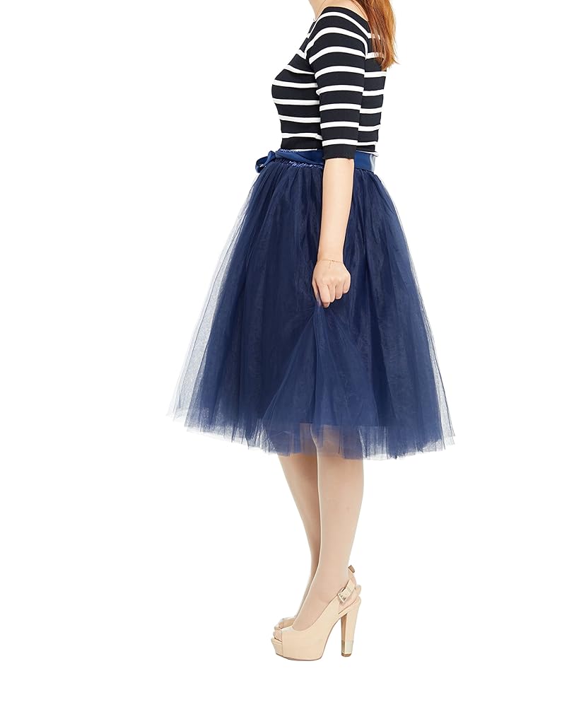 Amazon.com: Women's High Waist Princess A Line Midi/Knee